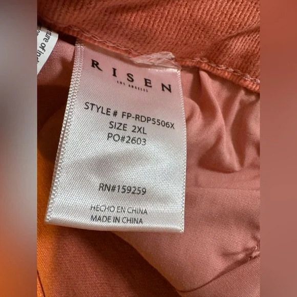 Stylish Woman’s Jeans in Coral by Risen - Picture 5 of 7